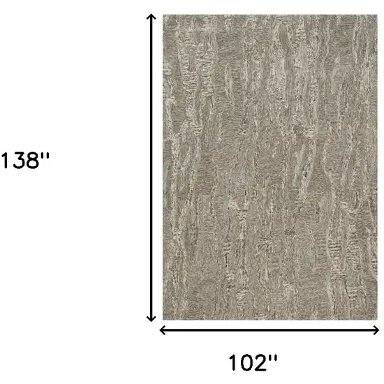 Sand And Gray Wool Abstract Hand Tufted Area Rug Photo 3