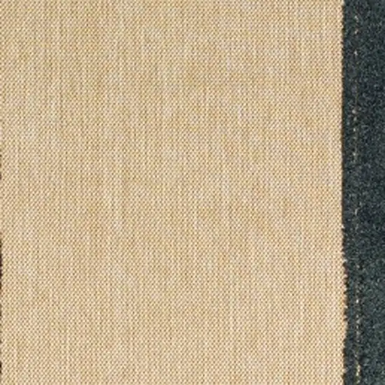Sand and Black Border Indoor Outdoor Runner Rug Photo 4