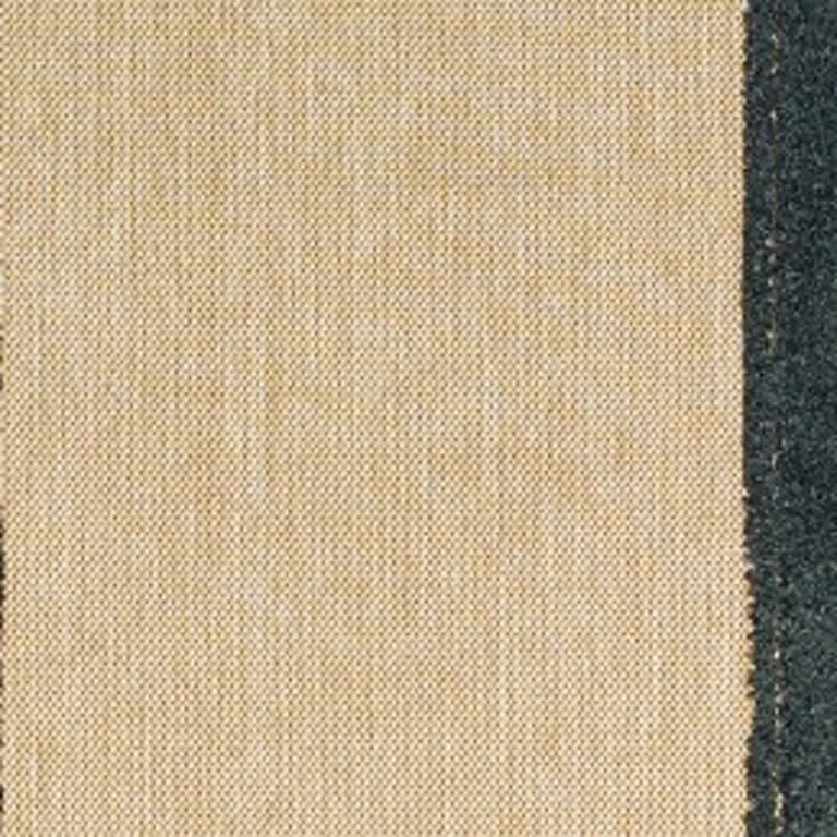Sand and Black Border Indoor Outdoor Runner Rug Photo 4