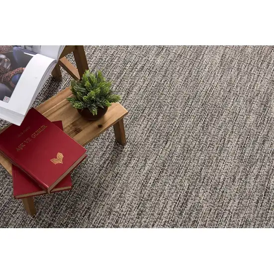 10' Beige And Gray Abstract Runner Rug Photo 8