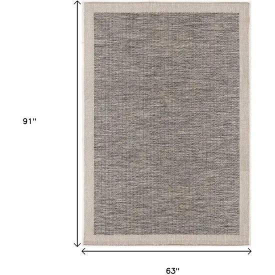 Sand And Gray Distressed Border Area Rug Photo 3