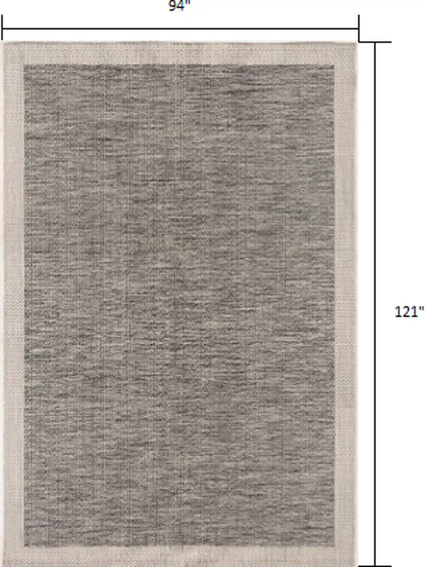 Sand and Gray Distressed Border Area Rug Photo 2