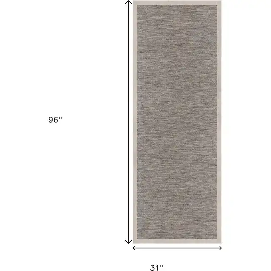8' Sand Power Loom Runner Rug Photo 3