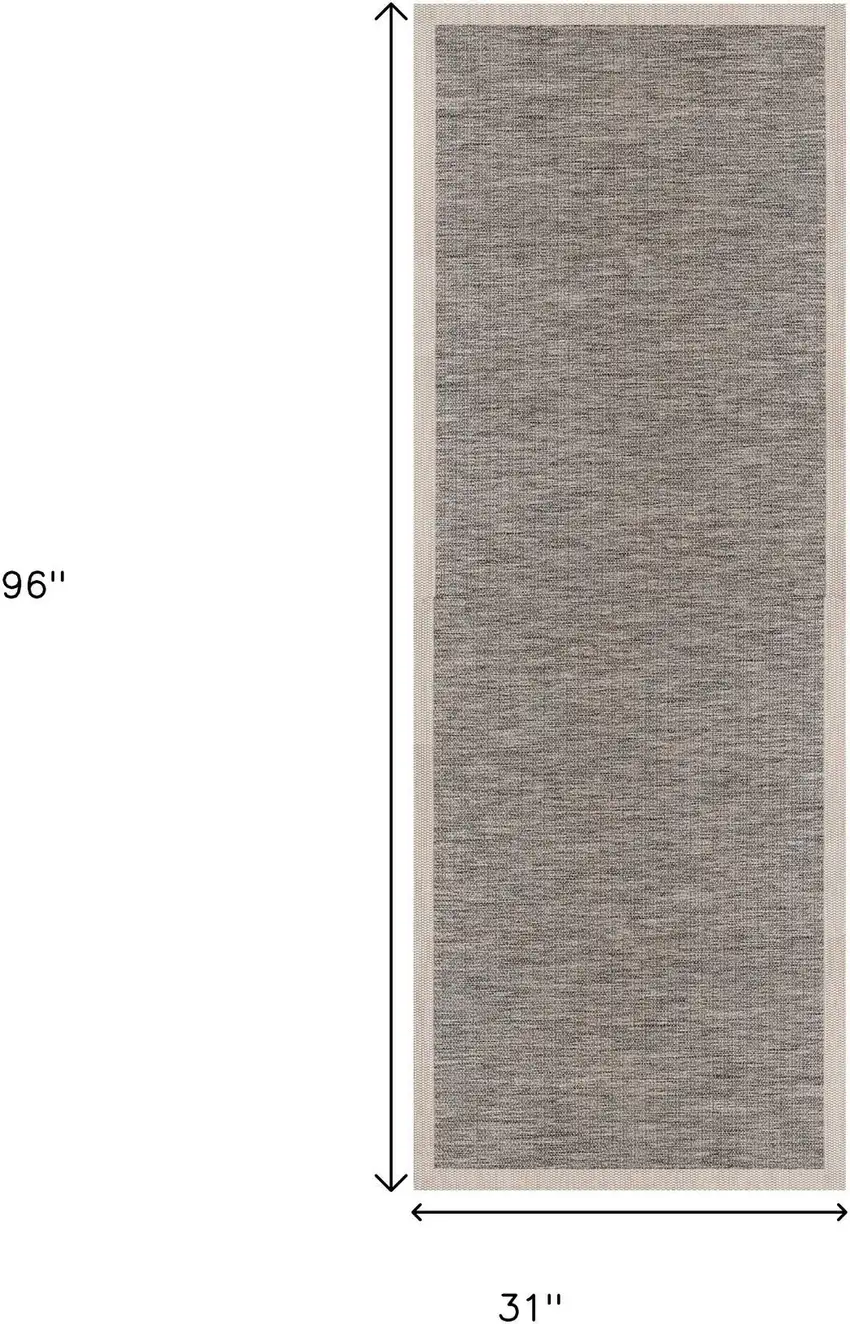 8' Sand Power Loom Runner Rug Photo 3