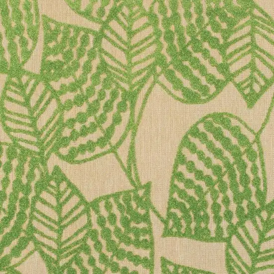 Green Floral Indoor Outdoor Area Rug Photo 4