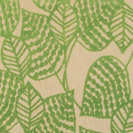 Green Floral Indoor Outdoor Area Rug Photo 7