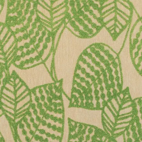 Green Floral Indoor Outdoor Area Rug Photo 6