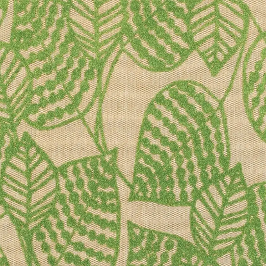 Green Floral Indoor Outdoor Area Rug Photo 6