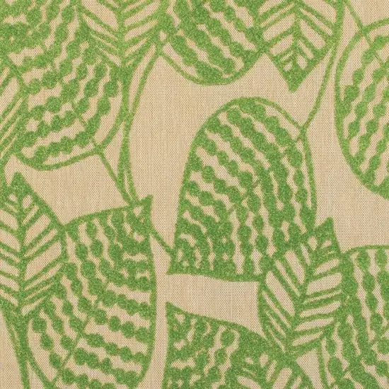 Green Floral Indoor Outdoor Area Rug Photo 7