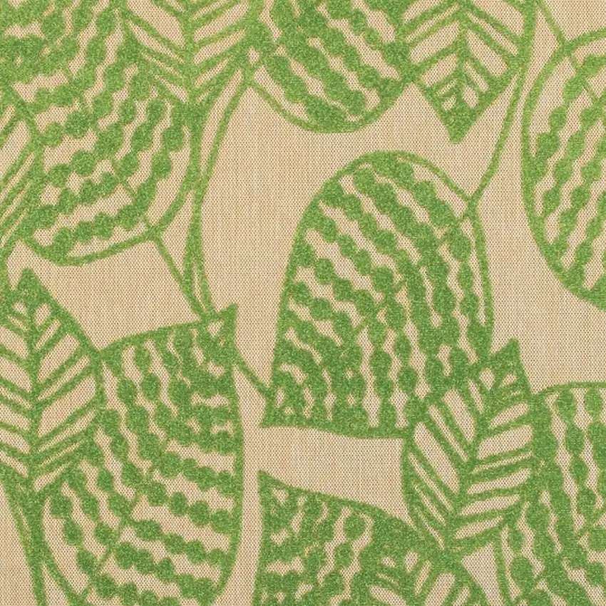 Green Floral Indoor Outdoor Area Rug Photo 7