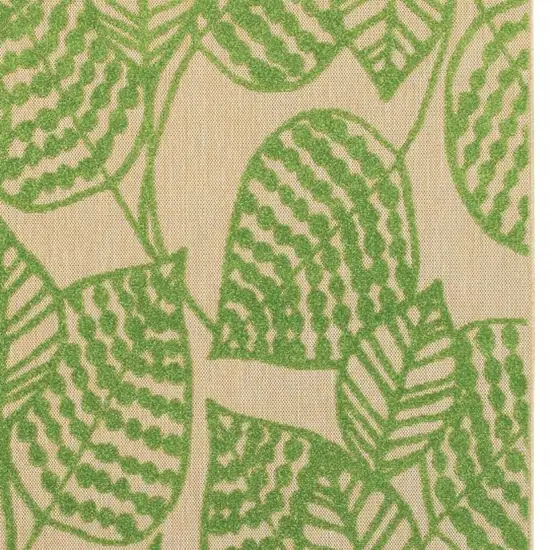 Green Floral Indoor Outdoor Area Rug Photo 4