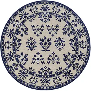 Photo of Sand or  Blue Polypropylene Rug