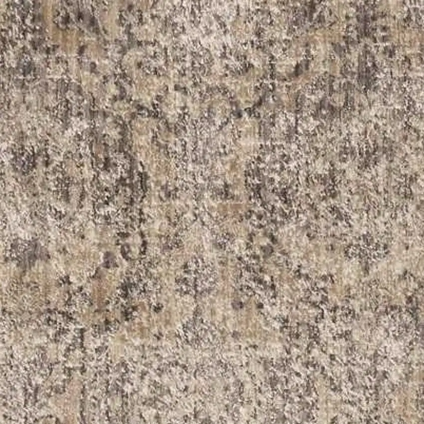 8' Sand Or Charcoal Polypropylene Runner Rug Photo 6