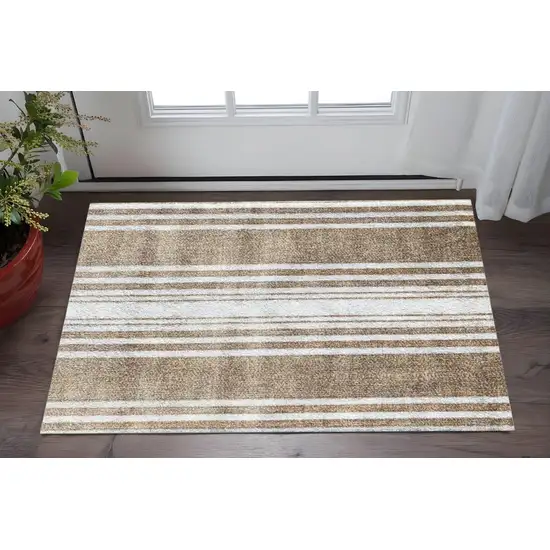 Sandy Shores Regatta Stripe Washable Floor Mat Photo 1