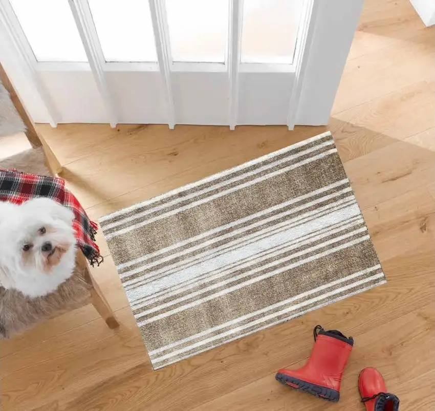 Sandy Shores Regatta Stripe Washable Floor Mat Photo 5