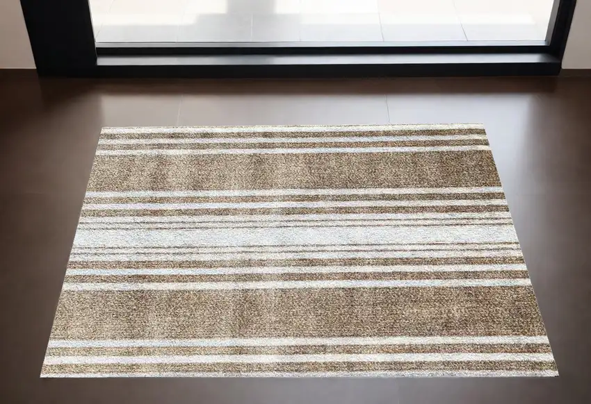 Sandy Shores Regatta Stripe Washable Floor Mat Photo 1