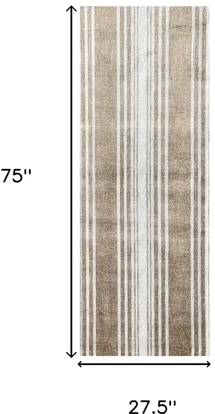 2' x 6' Sandy Shores Regatta Stripe Washable Runner Rug Photo 7