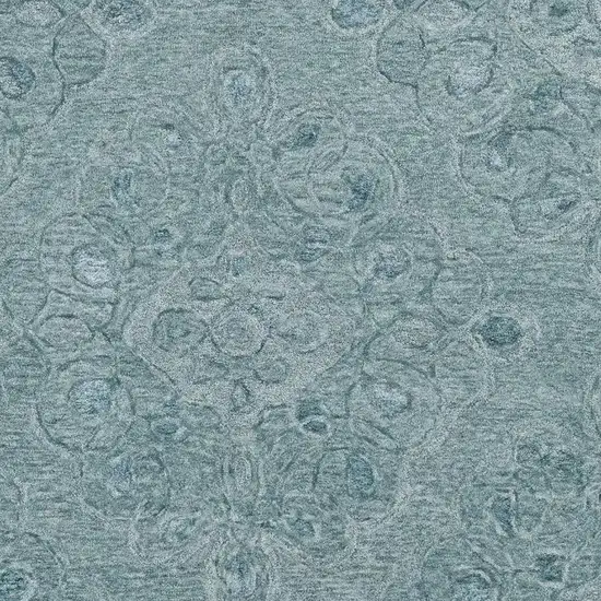 Blue And White Abstract Hand Tufted Area Rug Photo 4