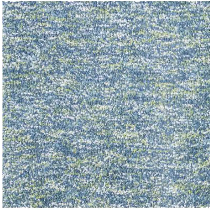 8' Seafoam Heather Indoor Shag Runner Rug Photo 3
