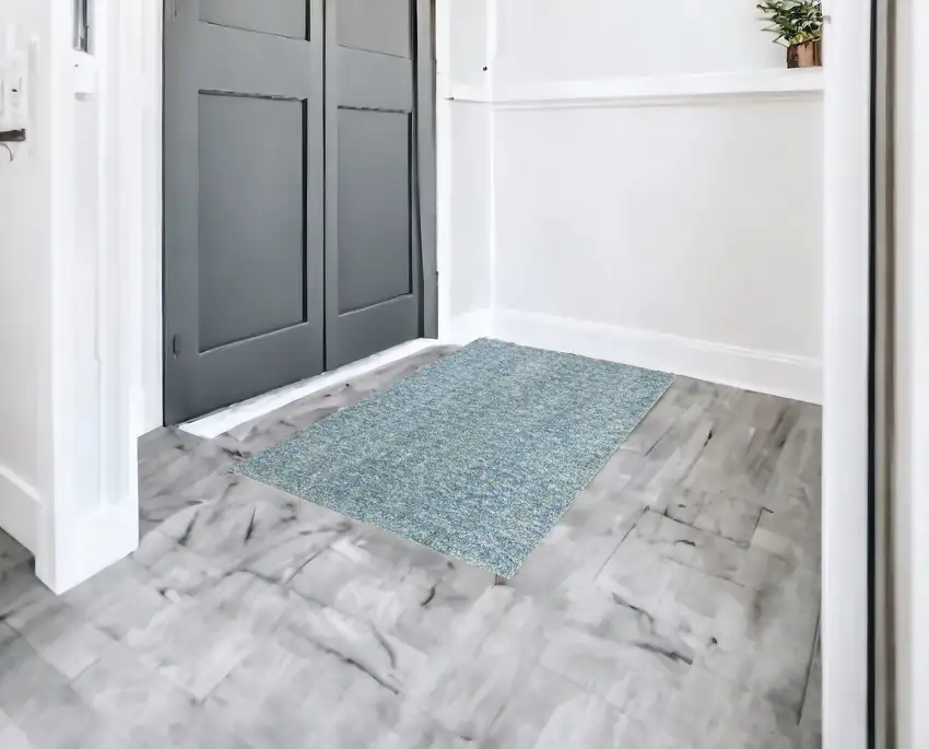 Seafoam Heather Plain Area Rug Photo 1