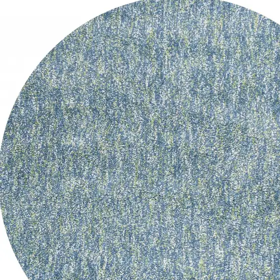 Seafoam Heather Round Indoor Shag Rug Photo 5