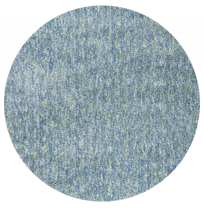 Seafoam Heather Round Indoor Shag Rug Photo 3