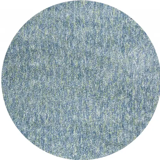 Seafoam Heather Round Indoor Shag Rug Photo 4