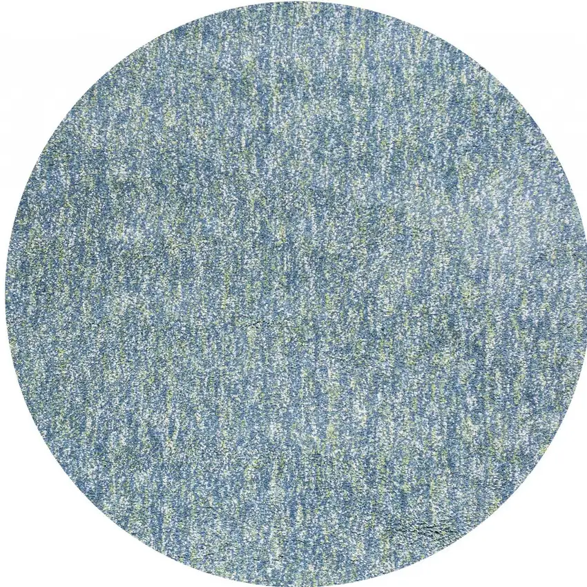 Seafoam Heather Round Indoor Shag Rug Photo 4