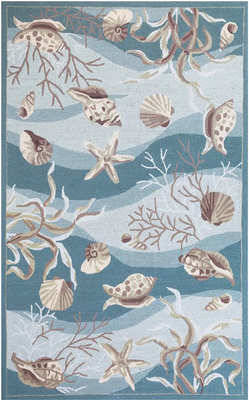Seafoam Polyester Accent Rug Photo 2