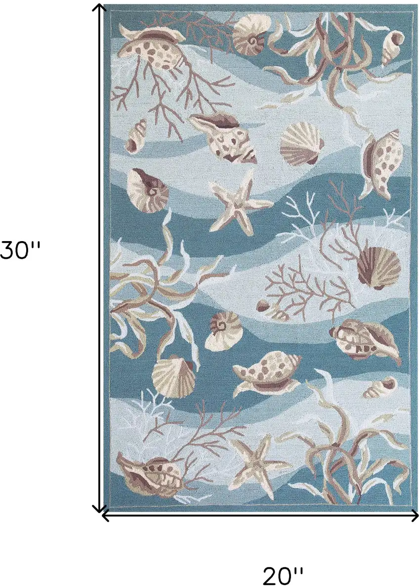 Seafoam Polyester Accent Rug Photo 3