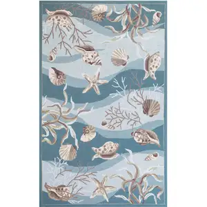 Photo of Seafoam Polyester Area Rug