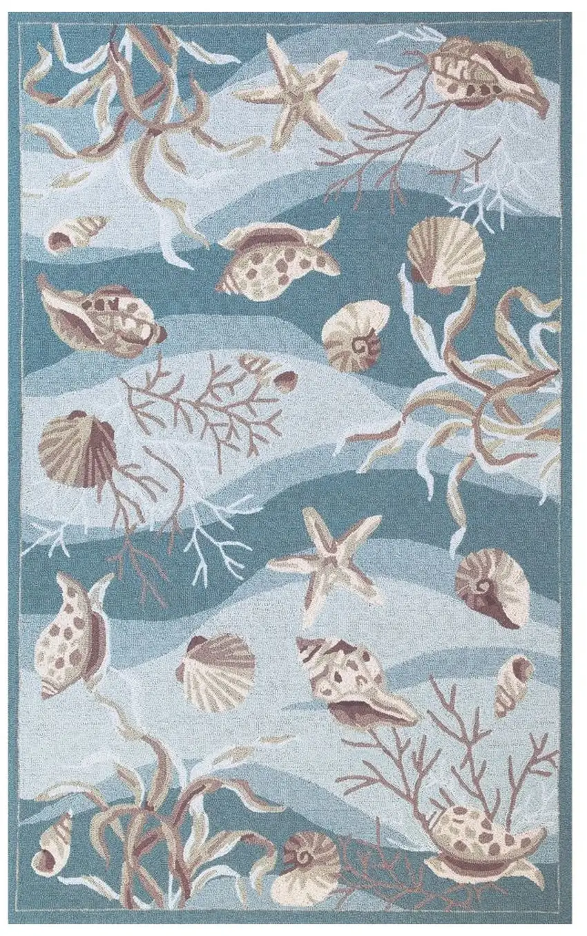 90 X 114 Seafoam Polyester Rug Photo 2
