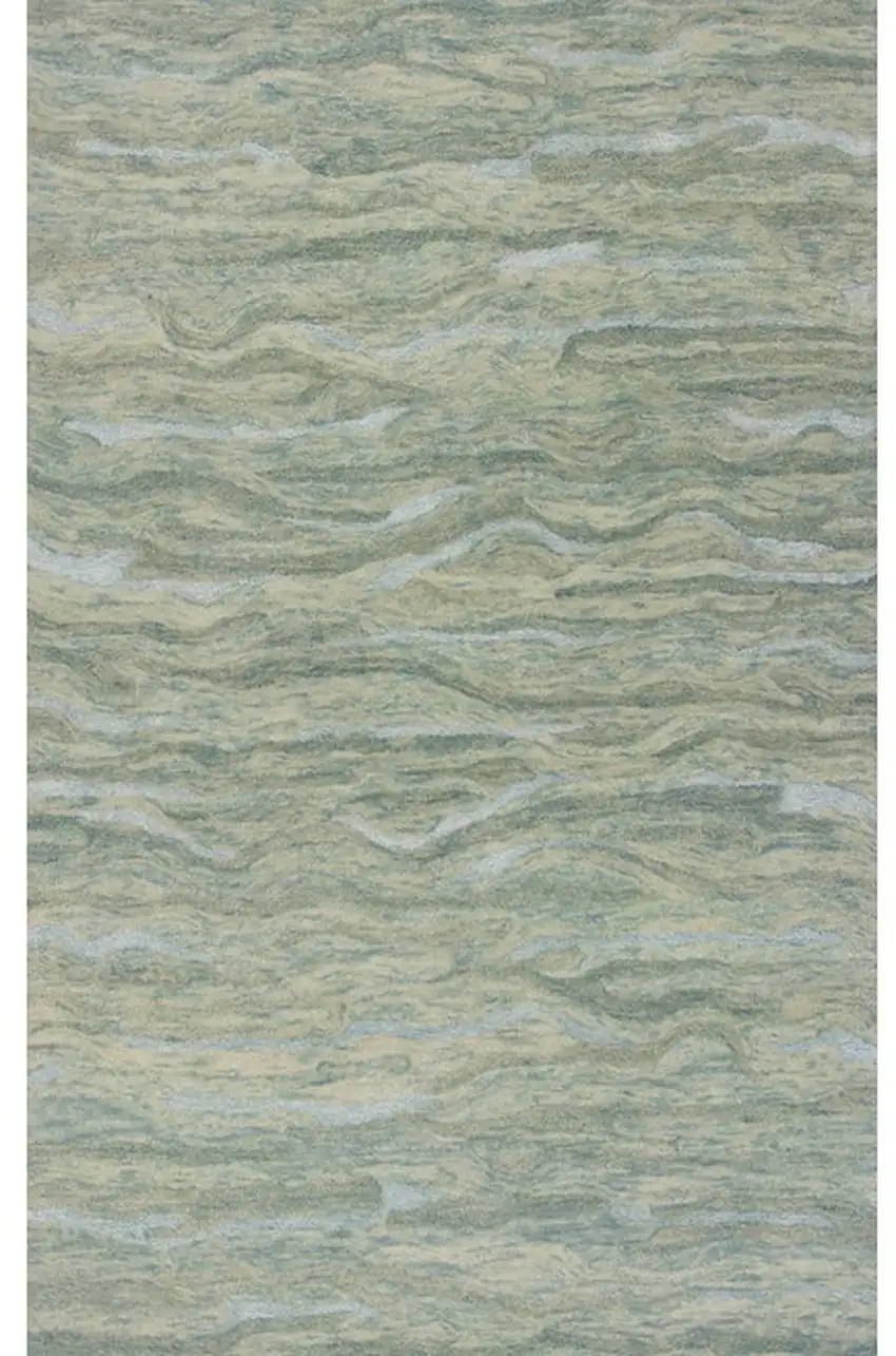 102 X 138 Seafoam Wool Or Viscose Rug Photo 2