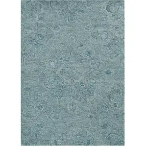 Photo of Seafoam Wool or Viscose Rug