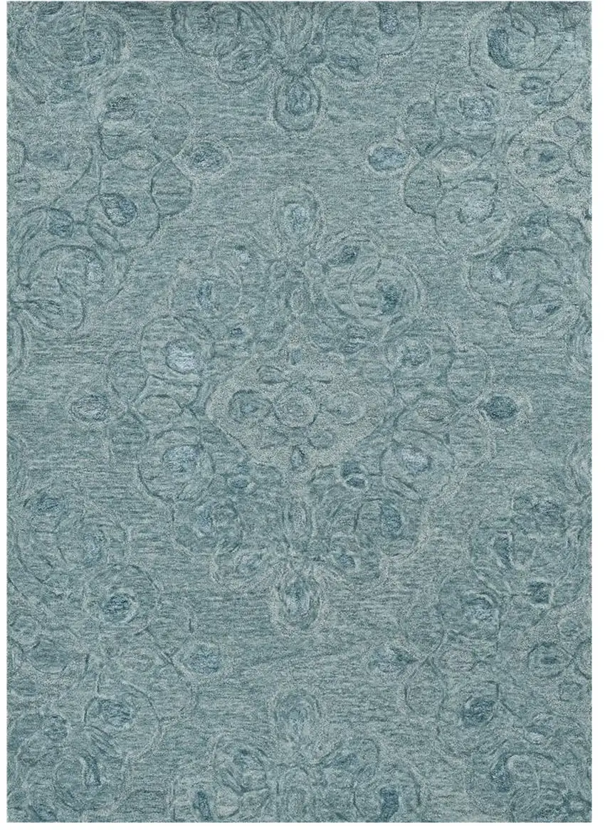 90 X 114 Seafoam Wool Or Viscose Rug Photo 2