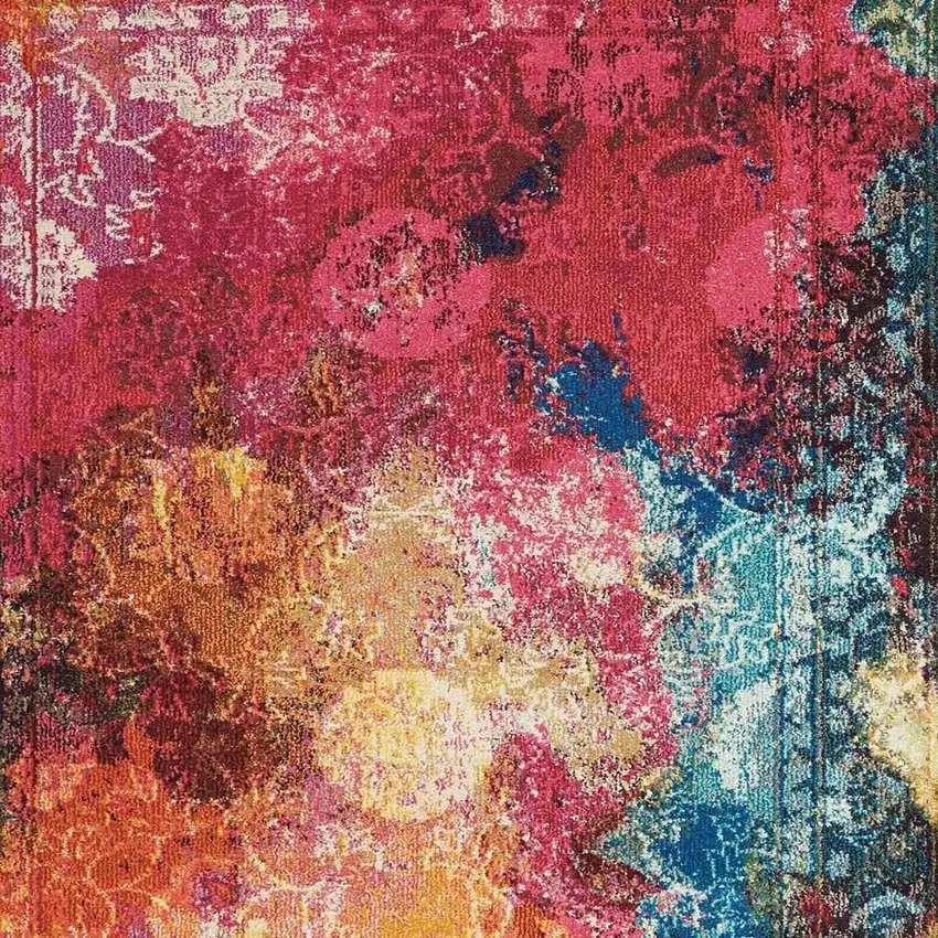 Seaglass Abstract Power Loom Non Skid Area Rug Photo 3