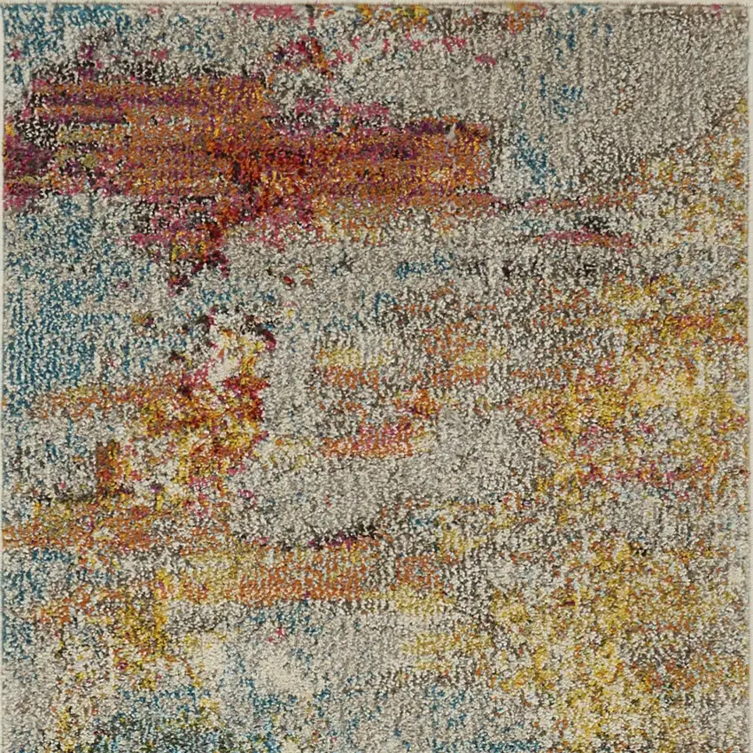 Sealife Abstract Power Loom Non Skid Area Rug Photo 4