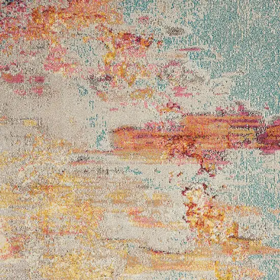 Sealife Abstract Power Loom Non Skid Area Rug Photo 7