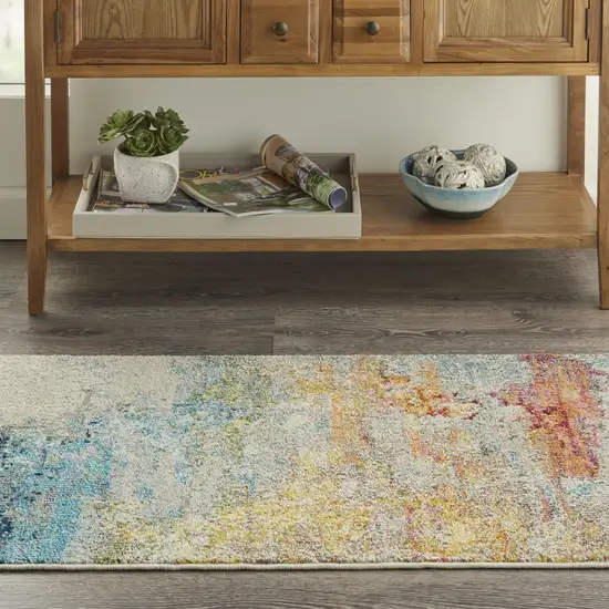 Sealife Abstract Power Loom Non Skid Area Rug Photo 4