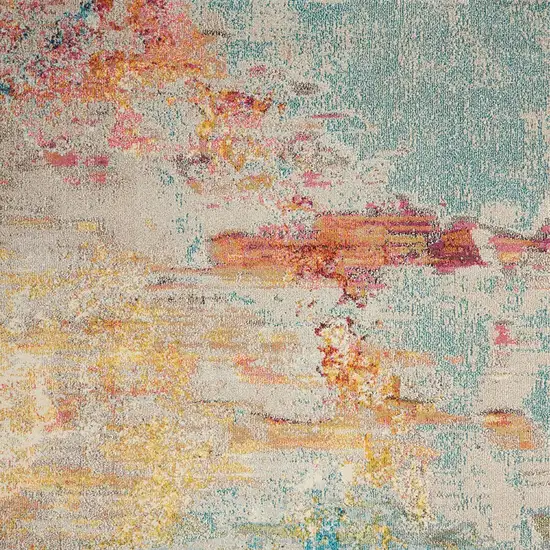 Sealife Abstract Power Loom Non Skid Area Rug Photo 8