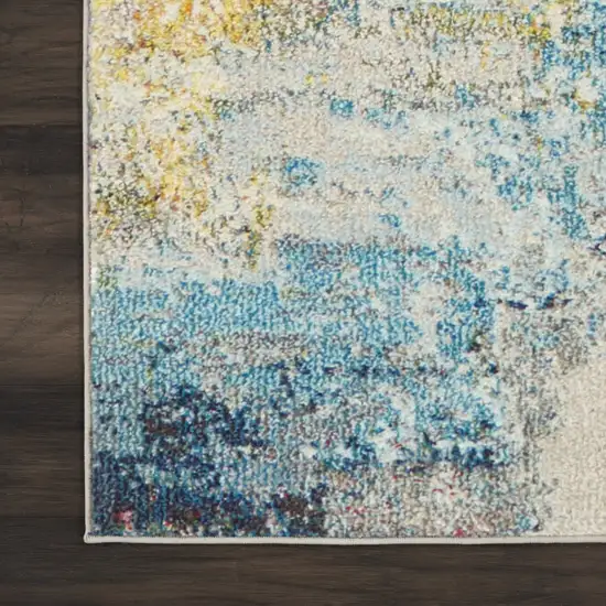 2' X 6' Sealife Abstract Power Loom Non Skid Runner Rug Photo 9