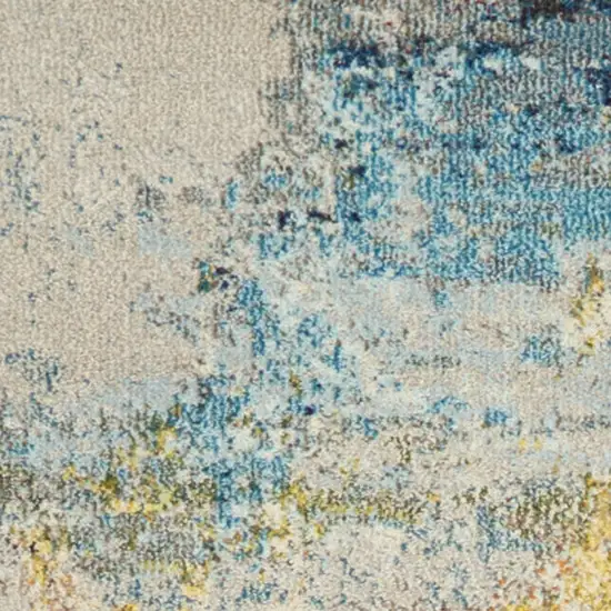 2' X 8' Sealife Abstract Power Loom Non Skid Runner Rug Photo 6