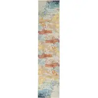 Photo of Sealife Abstract Power Loom Non Skid Runner Rug