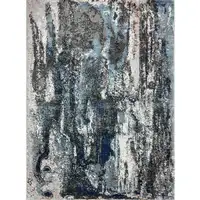 Photo of Shades of Blue and Gray Abstract Marble Area Rug