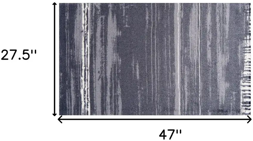 Shades of Gray Brushstokes Washable Floor Mat Photo 6