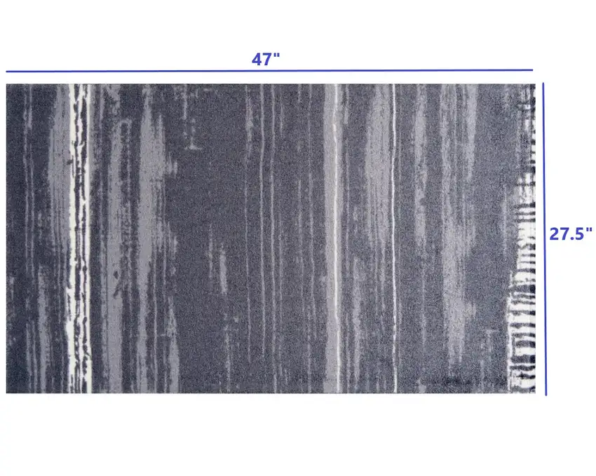 Shades of Gray Brushstokes Washable Floor Mat Photo 8