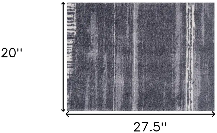 Shades of Gray Brushstokes Washable Floor Mat Photo 3