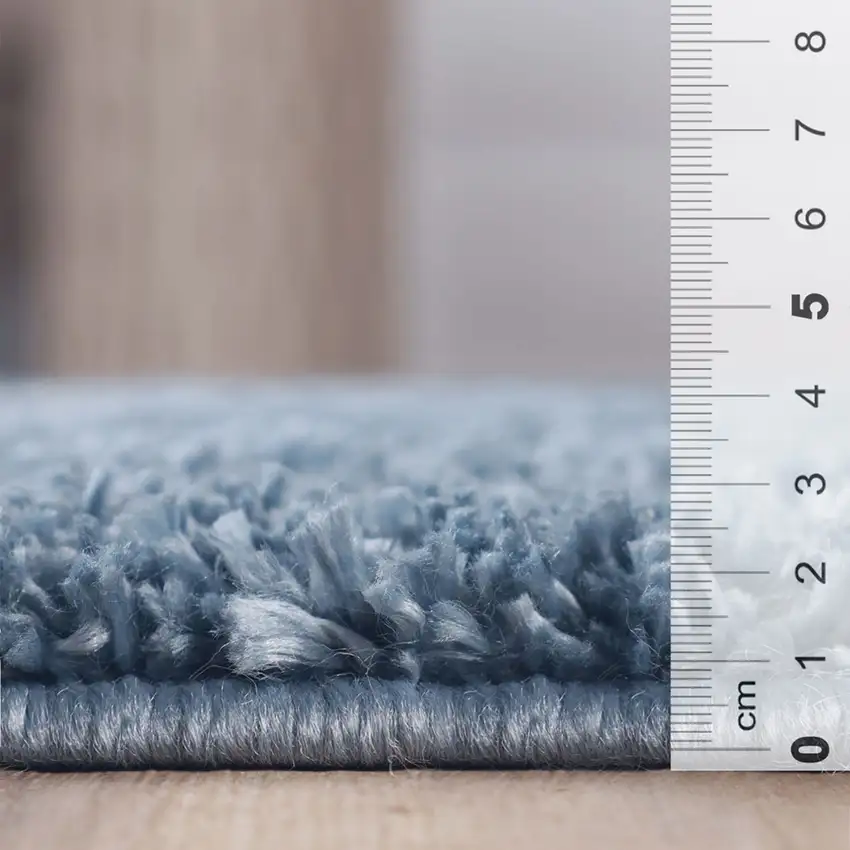 Blue Shag Handmade Area Rug Photo 9