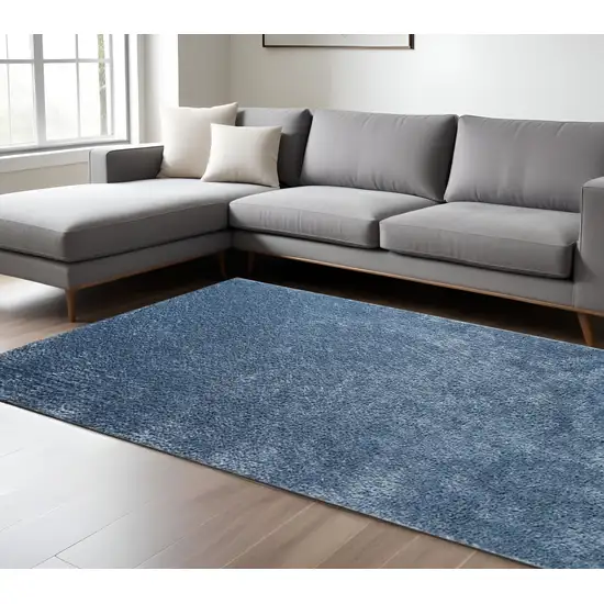 Blue Shag Area Rug Photo 1