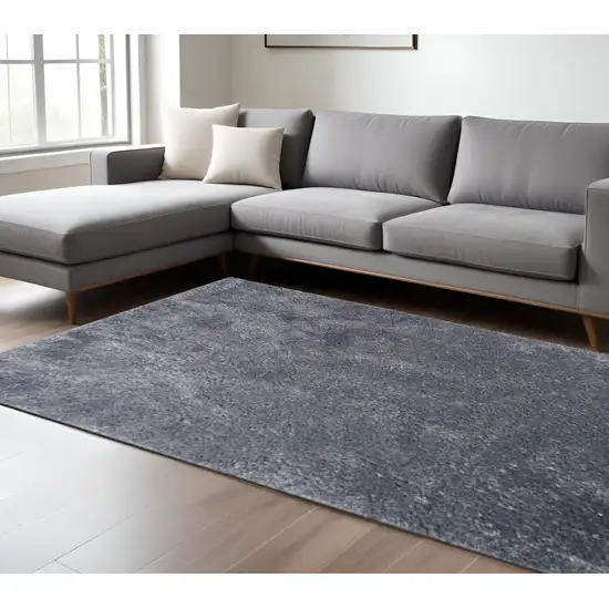 Gray Shag Handmade Area Rug Photo 1